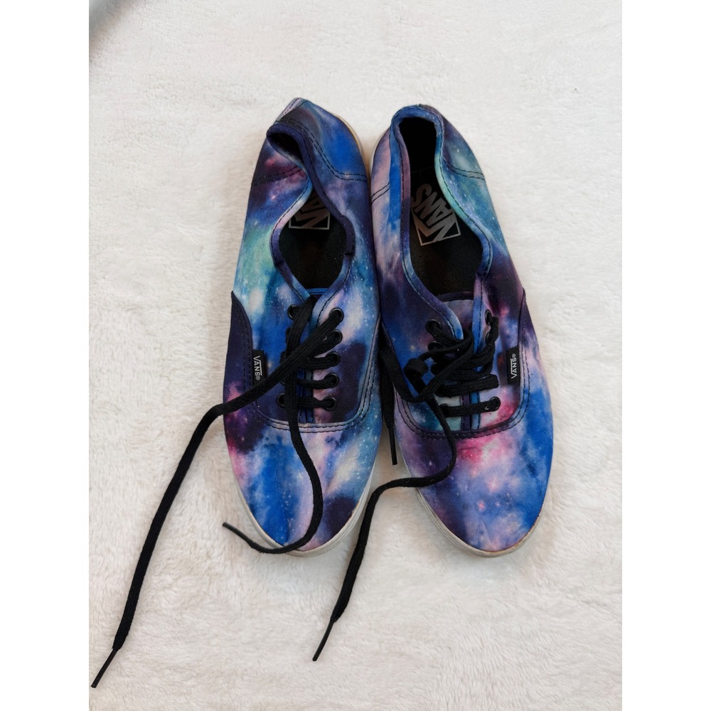 Vans Authentic Lo Pro Galaxy Nebula Print Mens Size 7.5 Low Top Sneakers Blue
